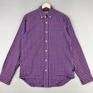 Relwen The Nautical Neats Shirt Mens Small Gingham Plaid Long Sleeve Button Down